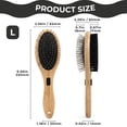 thumbnail image 7 of WAAYEEPAL 2-in-1 Double-Sided Wooden Pet Grooming Brush, Steel Pin & Boar Bristle Comb for Dogs and Cats, Deshedding & Massaging Tool for All Hair Types, 7 of 7