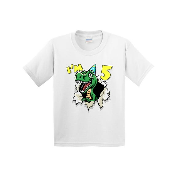 Inktastic I'm 5 Dinosaur Youth T-Shirt