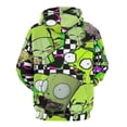 thumbnail image 3 of Invader Zim Mens Womens Novelty Hoodie 3D Print Pullover Hooded Long Sleeve Sweatshirts Tops Blouse with Pocket, 3 of 8
