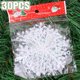 thumbnail image 3 of Artificial Christmas Snowflake Flakes Glitter White Plastic Fake Snowflakes Ornaments Xmas Tree Hanging Pendant Party Home Decor, 3 of 5