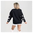 thumbnail image 2 of Women's Gameday Couture  Black Denver Broncos Pure Victory Rhinestud Star-Sleeve Pullover Sweatshirt, 2 of 4