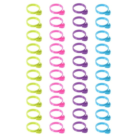 

40 Pieces Icing Bag Ties Flower Bag Retaining Rings Cake Tools for Cupcakes