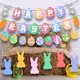 thumbnail image 2 of Pancarta de Pascua, decoración colgante de Pascua, pancarta de conejito de Pascua, pancarta de huevo de Pascua Estilo B, 2 of 8