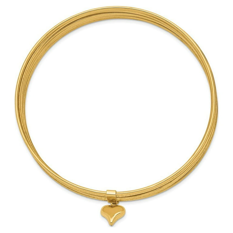 7 Bangle Bracelet 14K Yellow Gold 8