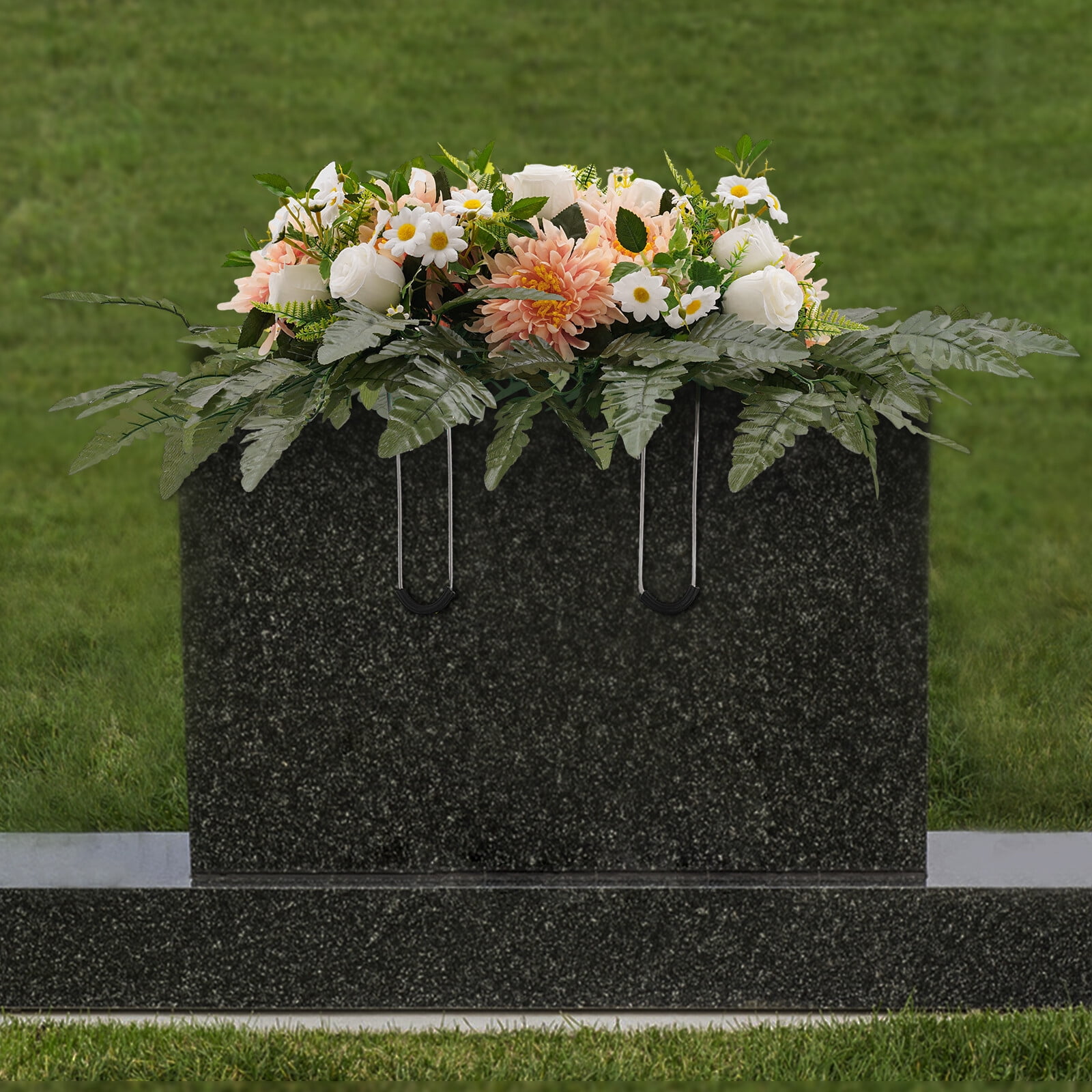 All-Season Artificial Grave Flowers，Realistic Flowers –For Cemetery Memorial Wedding Decoration Outdoor