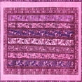 thumbnail image 1 of Ahgly Company Indoor Square Abstract Pink Modern Area Rugs, 4' Square, 1 of 4
