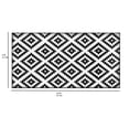 thumbnail image 3 of Fnochy Boho Throw Rug 9"x18" Small Rugs for Entryway Black and White Kitchen Rugs, Trellis Non Slip Low Pile Stain Resistant Printed Indoor Floor Entry Rugs for Bathroom Sink Front Door, 3 of 3