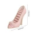 thumbnail image 2 of Pink High Heel Jewelry Organizer Stand - Cute Shoe-Shaped Display Rack for Rings, Necklaces & Brooches, Home Decor Aesthetic, Valentine's Day Decorations & Year of The Horse Gift, 5.5*4.7in, Pink, 2 of 5