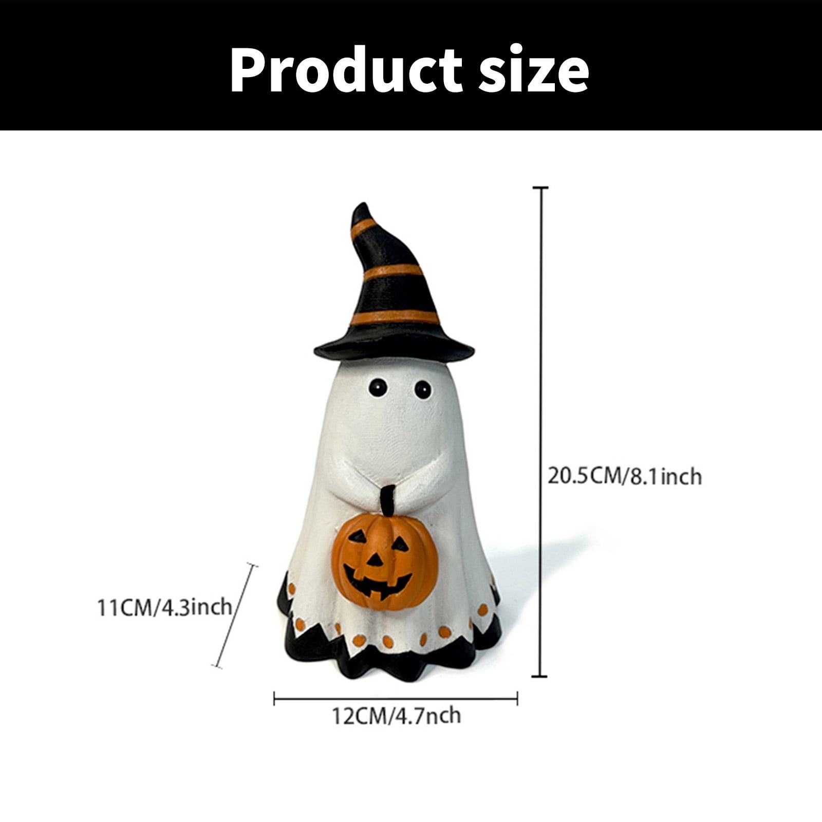 Festival Ghostly Statues Pumpkin Resin Statue Gift for Halloween Enthusiasts and Styles Lover Pumpkin Miniature