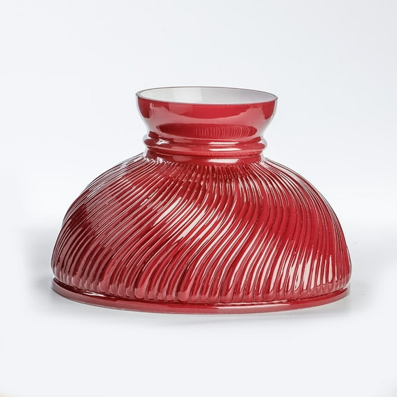 Aladdin 10" Ruby Swirl Glass Oil Lamp Shade
