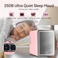 thumbnail image 6 of Skincare Fridge With Dimmable LED Mirror, 4L Portable  Fridge for Bedroom, Cosmetics, Makeup, Cooler & Warmer - Pink, 6 of 6