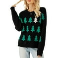 thumbnail image 2 of Gupgi Women Christmas Sweaters Long Sleeve Knit Pullover Winter Tree Sweater, 2 of 7