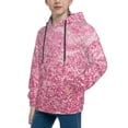 thumbnail image 2 of Sikiie Pink Glitter Youth Hoodie Sweatshirt Pullover Hooded Classic Casual Essentials Hoodiefor Boys Girls Kids -Small, 2 of 6