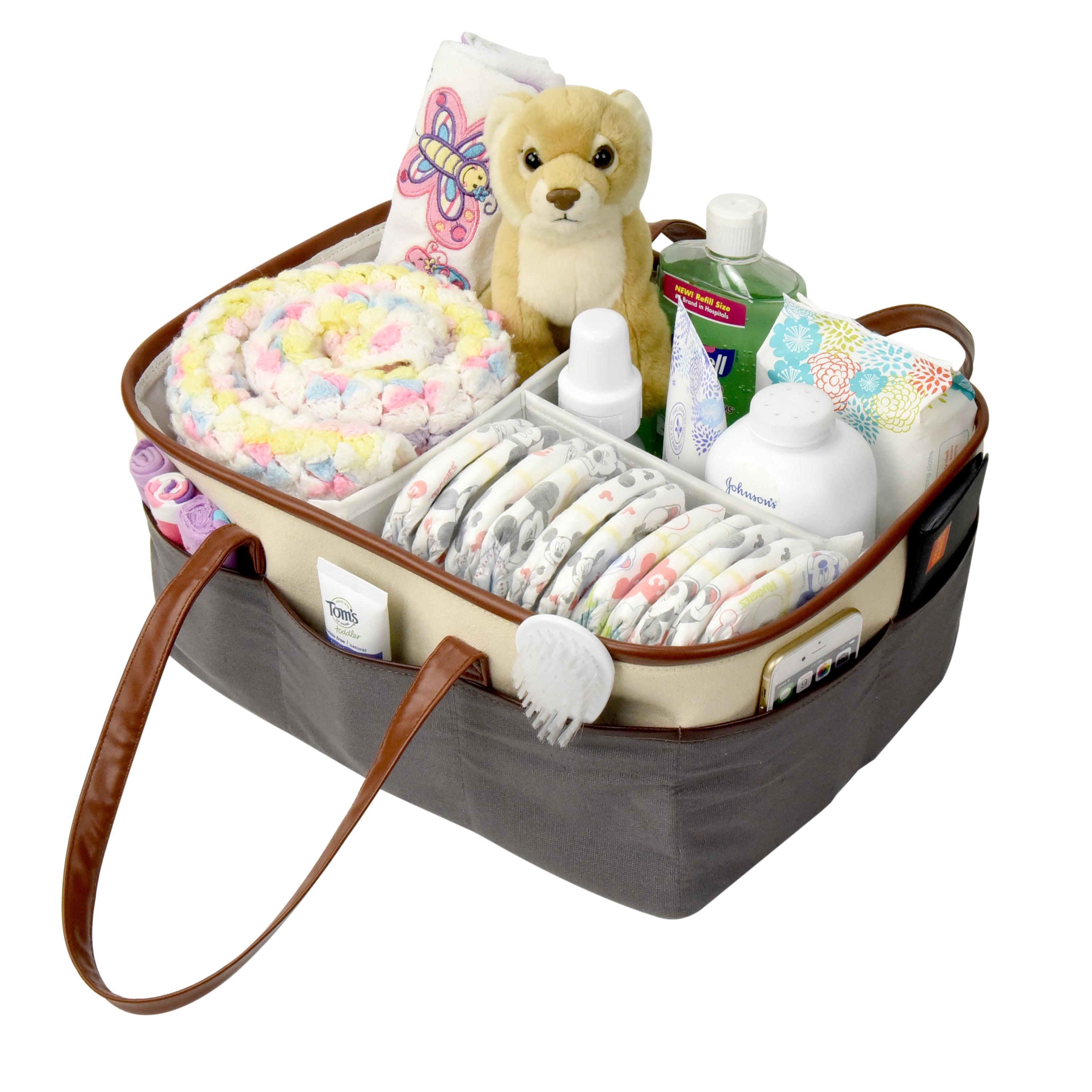 canvas diaper caddy