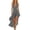 Grey, variant on Women’s Halter Neck Deep V Maxi Dress, High Low Ruffle Hem Western Style Dress, Linen-Like Summer Casual Party Dress, 1 Piece, Sizes S Through 3XL