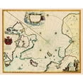 thumbnail image 3 of Blaeu 18x15 Black Modern Framed Museum Art Print Titled - North Polar Region Northern Hemisphere - Blaeu, 3 of 5