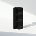 thumbnail image 1 of Furinno Étagère d'Angle de Rangement à 3 Niveaux Gain de Place, Bibliothèque, Bois Noir, 1 of 6