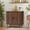 Brown, variant on LuxenHome 35" Mid Century Modern Accent Cabinet, Small Buffet Cabinet with Sliding Door, Oak