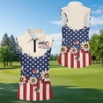 thumbnail image 5 of Jeiento 250th Anniversary Golf Shirts for Women Men 1/4 Zip Athletic Shirts American Flag Sleeveless Golf Shirts Daisy Fashion Tennis Tank Tops Matching Couples Outfit, Women's S, 5 of 7