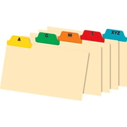 Az Poly Card Guides - Office Depot® Brand A-Z Poly Index Card Guide Set, 3