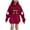 Rouge, variante sur Chemise d'Halloween pour Enfants Impression Hiver Longue Velours Décontractée Confortable Chandail à Capuchon