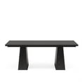 thumbnail image 3 of Demi Bonn 63" Dining Table, Farmhouse Wood Kitchen Table for 6 People, Rectangular Dinner Table for Dining Room, Home Office, Living Room Furniture, Black, 3 of 4