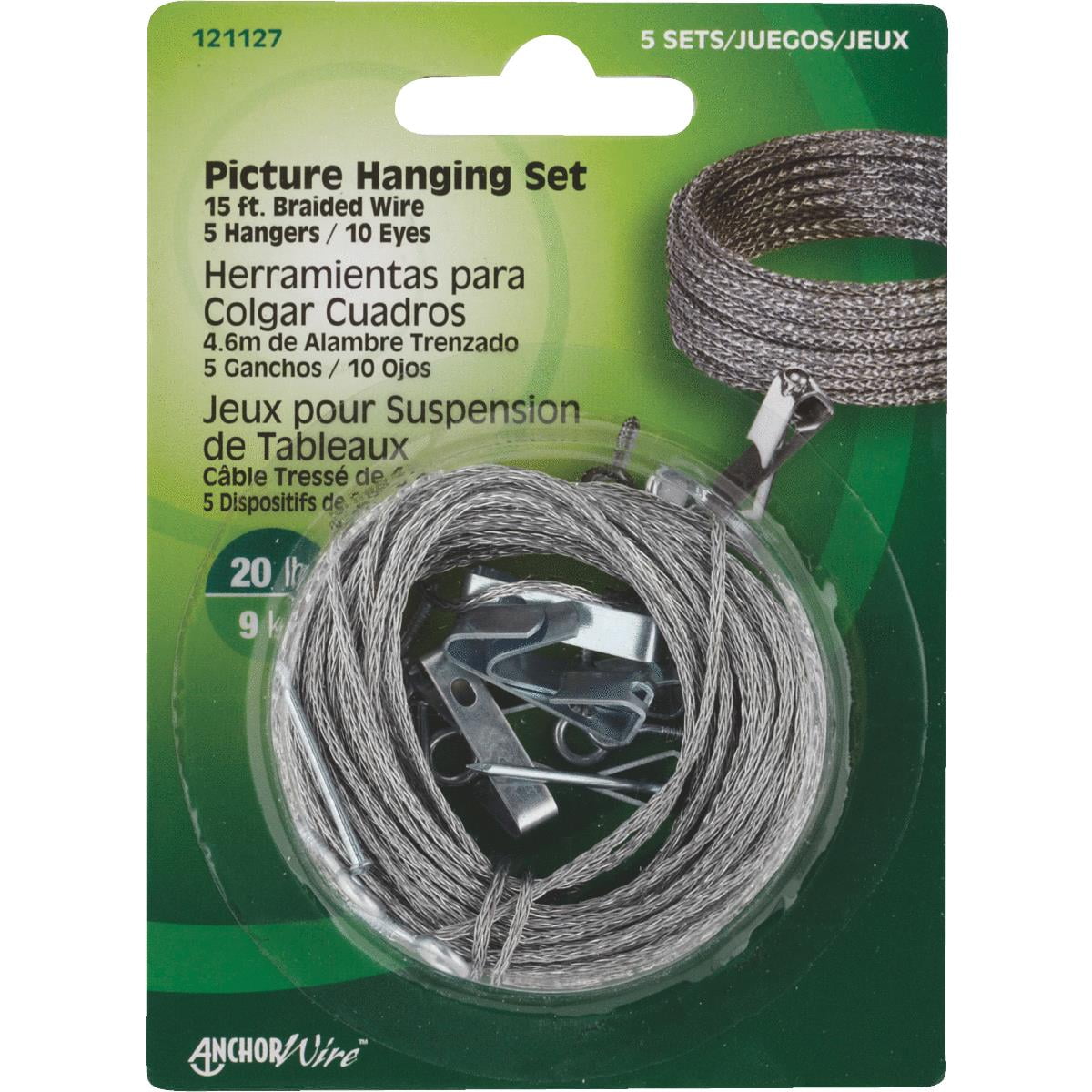 2 Sets 122204 new sealed Details about   HILLMAN Anchor Wire Heavy-Duty Picture Hanging Set