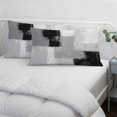 thumbnail image 4 of Black Grey Pillow Covers 12"x20", Abstract Geometric Color Block Oil Painting Soft Brushed Microfiber Breathable Throw Pillow Covers, Decorative Pillowcase with Zipper for Couch Sofa Bedroom, 4 of 9
