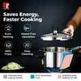 thumbnail image 3 of Trimax Triply Stainless Steel 6.5 Liters Outer Lid Pressure Cooker | Triply Bottom, For Healthy Cooking, Mirror Finish, Easy To Clean, Durable - Induction Base & Gas Ready, Silver, 5-year Warranty, 3 of 4