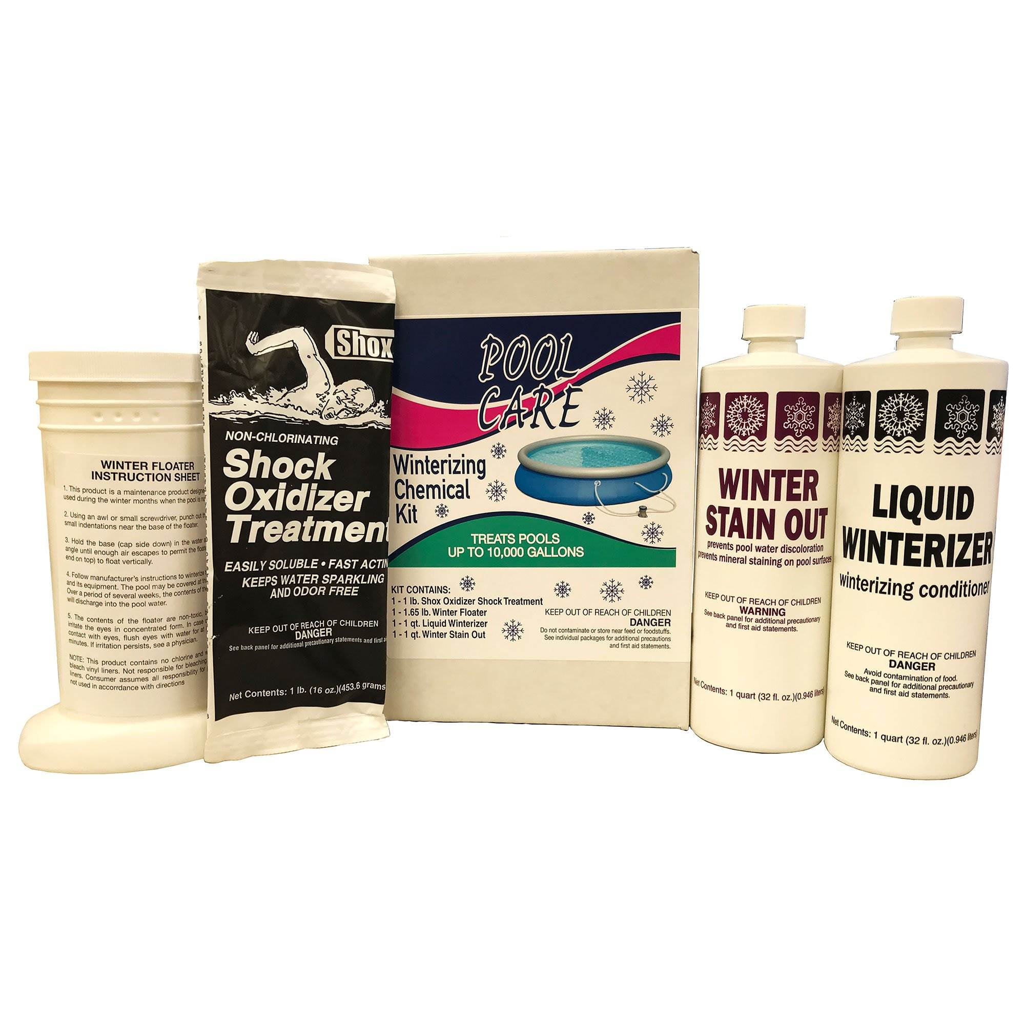 Pool Care Qlc Pool Winterizing Chemical Kit For Pools Up To 10 000 Gallons Walmart Com Walmart Com