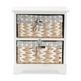 thumbnail image 3 of Baxton Studio Rianne Modern Transitional White Finished Wood 2-Basket Storage Unit,Wholesale Interiors, 3 of 7