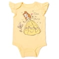 thumbnail image 2 of Disney Princess Belle Cinderella Ariel 4 Pack Cuddly Snap Bodysuits made with Organic Cotton Newborn to Infant, 2 of 5