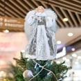 thumbnail image 6 of Angel Treetop Decorative Doll Holiday Figurine Elegant Dress Cloth for Christmas Tree Decoration Bedroom Living Room, 6 of 9