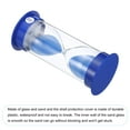 thumbnail image 3 of Uxcell 45 Min Sand Timer, Round with Plastic Cover, Count Down Sand Clock Glass Blue, 3 of 5