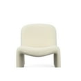 thumbnail image 6 of Benjara 32 Inch Accent Chair, Curved Sloped Back, Off White Fabric Upholstery, 6 of 6