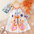 thumbnail image 7 of Toddler Baby Girls Summer Spaghetti Strap Dot Print Dress Swing Beach Sun Dress,Butterfly-2T, 7 of 7