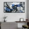 thumbnail image 2 of AatoeaX Blue Abstract Wall Art - Canvas Wall Art in Blue and Black Tones, Artwork for Living Room, Bedroom, and Office Decorations for Work - Modern Wall Decor and Pictures, 2 of 4