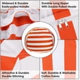 thumbnail image 4 of TOUCH-RICH Stuffed Animal Storage Bean Bag Chair 38” Extra Large Beanbag Cover Only Plush Toys Holder Organizer 100% Cotton Canvas for Kids Child, Orange Stripes, 4 of 6
