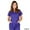 PURPLE, variant on M&M SCRUBS -Super Soft Medical Scrub Top Premium Womans Junior Fit 3 Pocket Mock Wrap Top