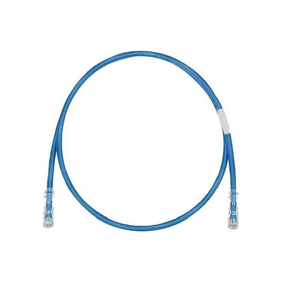 Panduit UTPSP15BUY Category-6 8-Conductor Strain Relief Clear Boot Patch Cord, 15-Feet, Blue