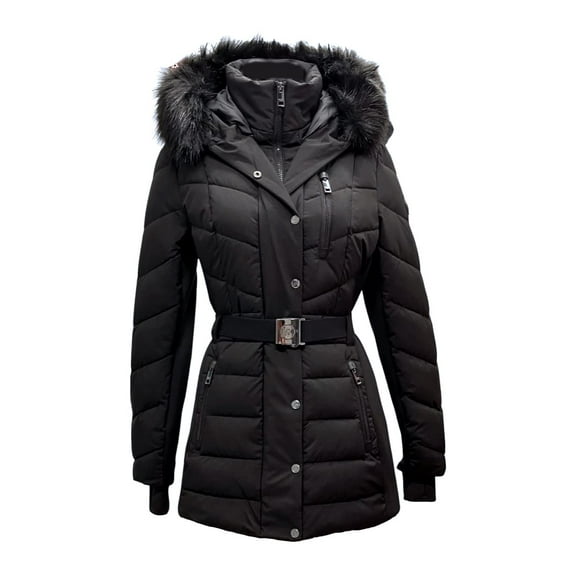 Michael Michael Kors Women's Lightweight Jacket With Detach Fur