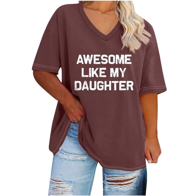 Camisetas de Verano de las Mujeres de Manga Corta con Cuello en V de Gran Tamaño Camiseta Deportiva Sólida, Base Cómoda Casual