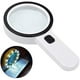 thumbnail image 1 of Reading magnifying glass with light: white magnifying glass to improve visibility, 1 of 5