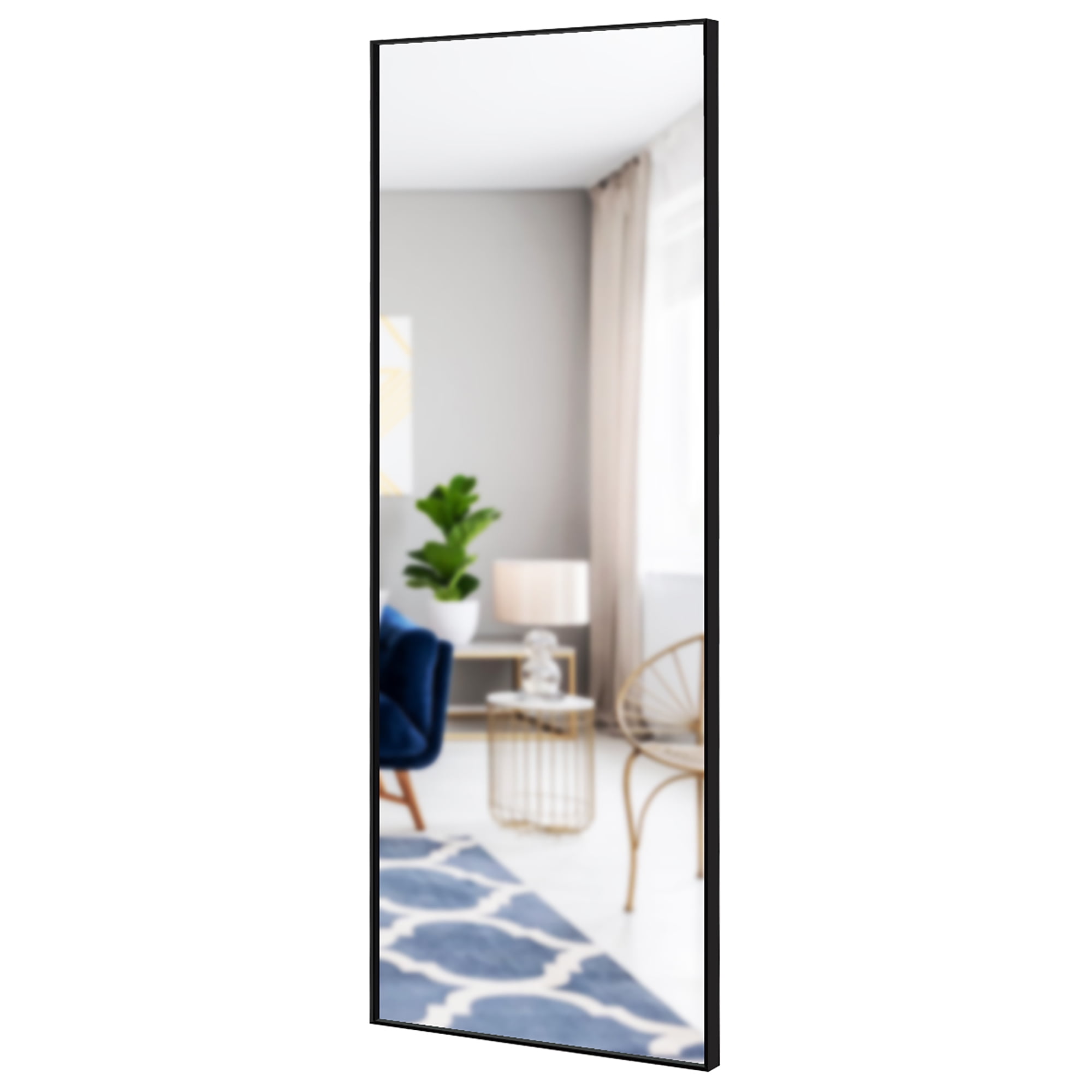 Costway 59''Full Length Body Mirror Aluminum Frame Leaning Hanging