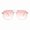 Gold Clear (Pink), variant on Unisex Square Sunglasses Retro Driver Style UV400 Gradient Shades Gold Clear