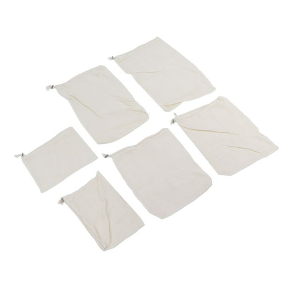 Repeatable Drawstring Bag, Fruit Storage Bag 6PCS Fruit Bag For Grocery Stores For Home Kitchen Storage For Shopping In The Farmers Market For Toy Storage