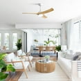 thumbnail image 3 of Sofucor 52 Inch Ceiling Fans with Lights Remote Control, Modern Outdoor Ceiling Fan with Light, Airflow 6000CFM 3 CCT Dimmable 3-Timer ABS 3 Blades, 3 of 12