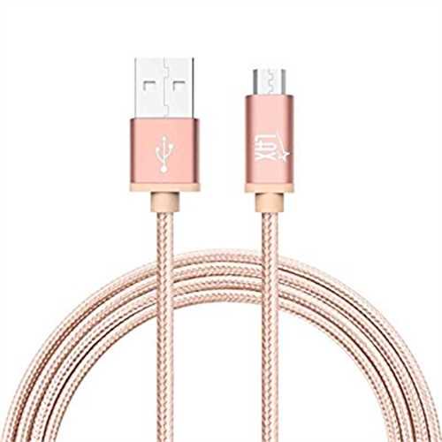 LAX Durable Braided Micro USB Cable Android Charger (10 Feet) [1 Year Warranty] for Samsung