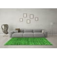 thumbnail image 3 of Ahgly Company Indoor Round Abstract Green Modern Area Rugs, 5' Round, 3 of 4