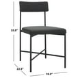 thumbnail image 5 of SAFAVIEH Archer Modern Dining Chairs, Black, Set of 2 (19.3 in. W x 22.5 in. D x 35 in. H), 5 of 7